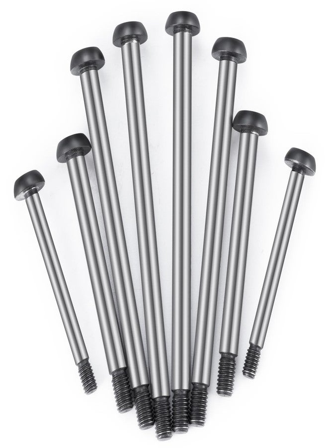 MORFUM 8PCS Polished Steel 1144 Lock-nut Style Hinge-Pin Complete Suspension Pin Set Screw Pins Compatible with 1/10 Traxxa Slash 2WD Hoss Rustler Stampede RC Car Upgrade Replacement Parts - Image 4